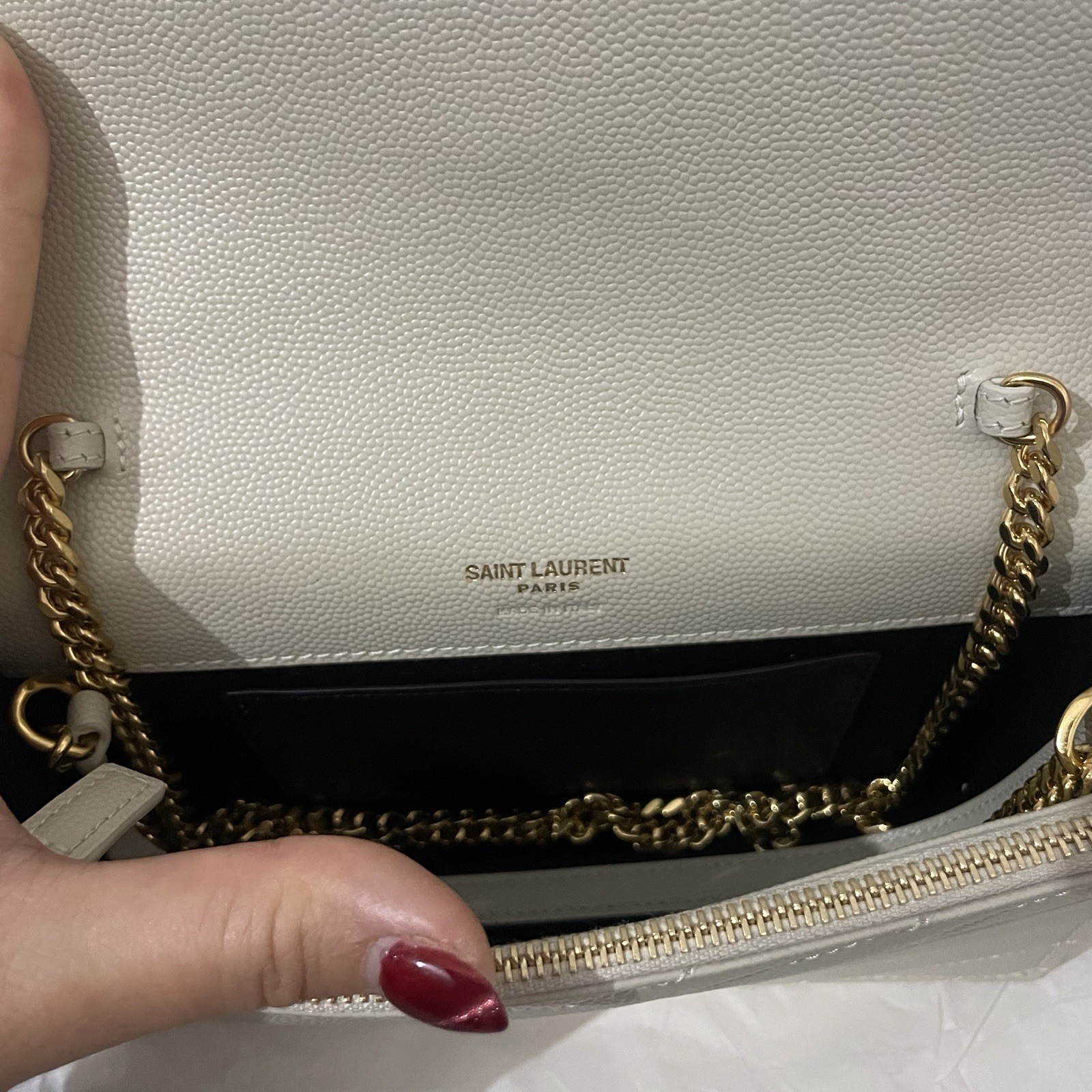 Saint Laurent Cassandra Crossboy Bag/ Chain Wallet Gold Chain