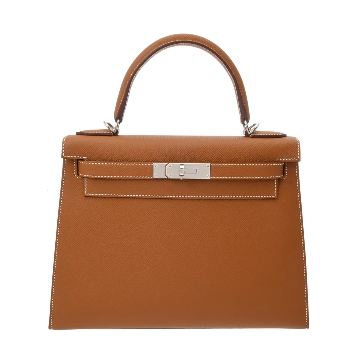 Hermes Kelly Handbag Epsom Leather Silver #WB5366