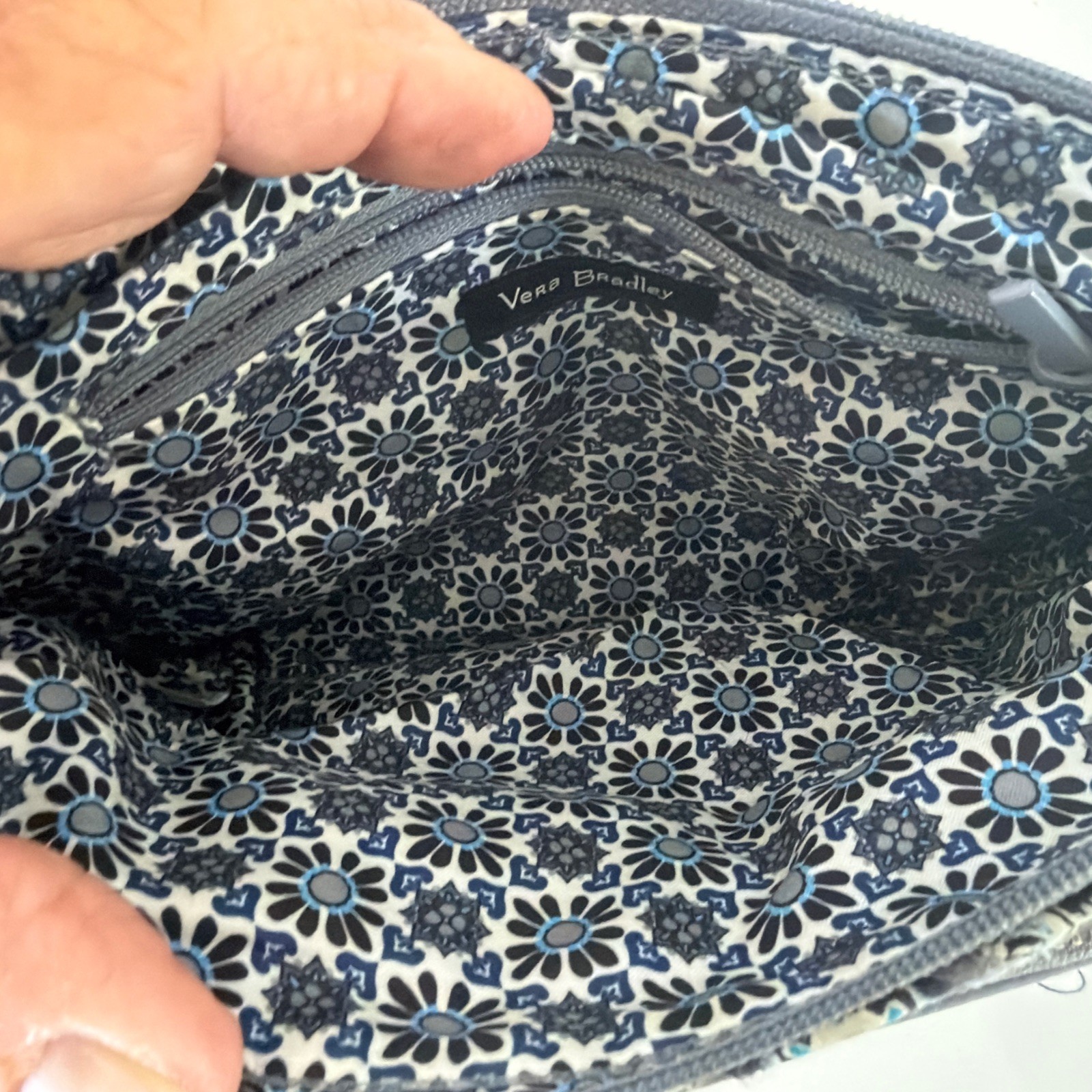 Vera Bradley Little Hipster Crossbody In Charcoal Medallion Print