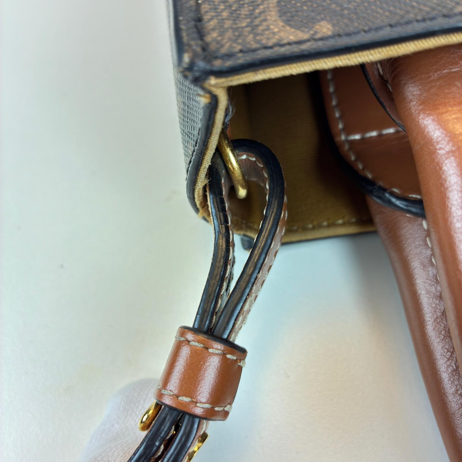 CELINE Vertical Cabas Mini 2-Way Bag Shoulder Bag 194372BZK.04LU PVC Brown