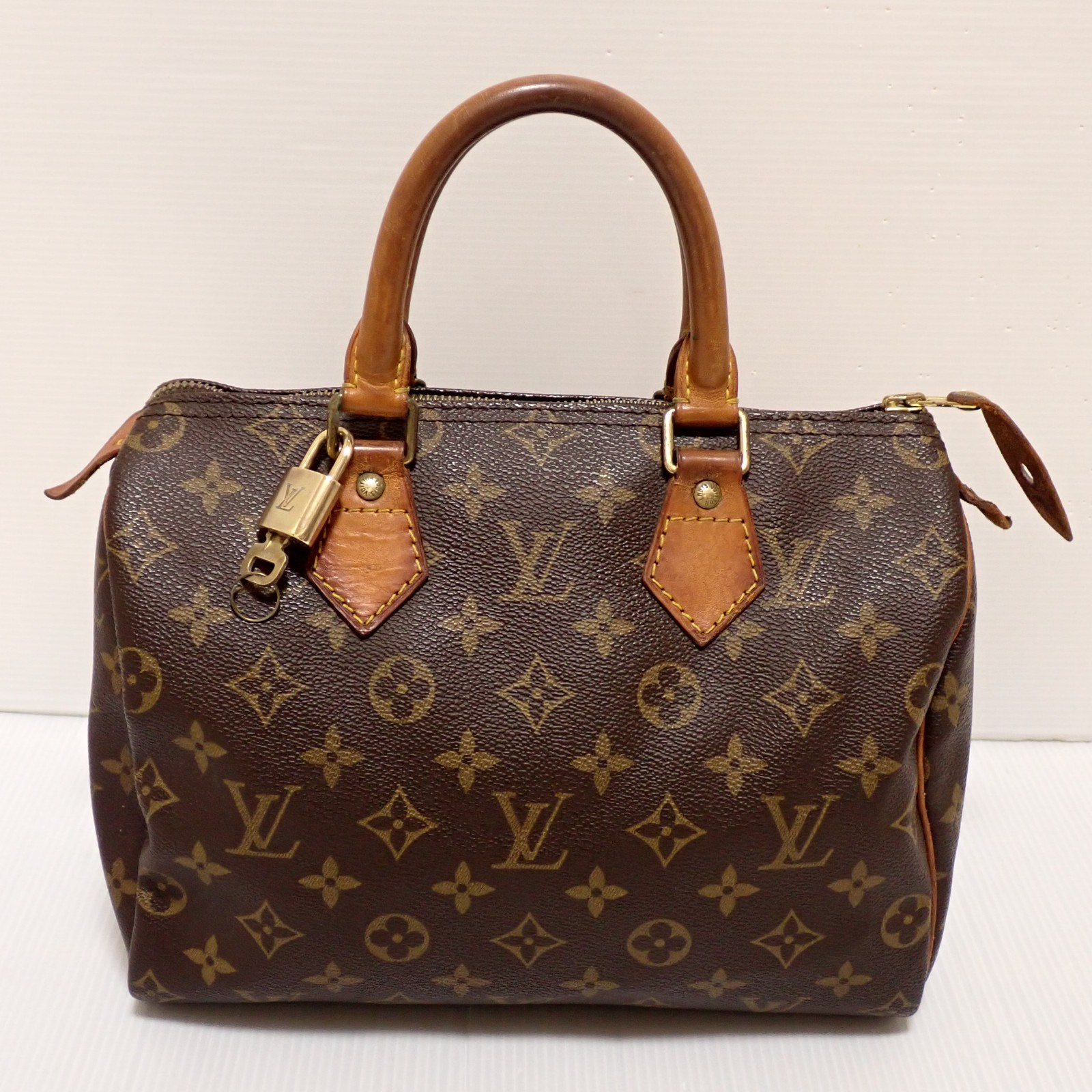 Louis Vuitton Monogram Speedy 25 Purse Bag M41528 Brown Pre-Owned VI1902