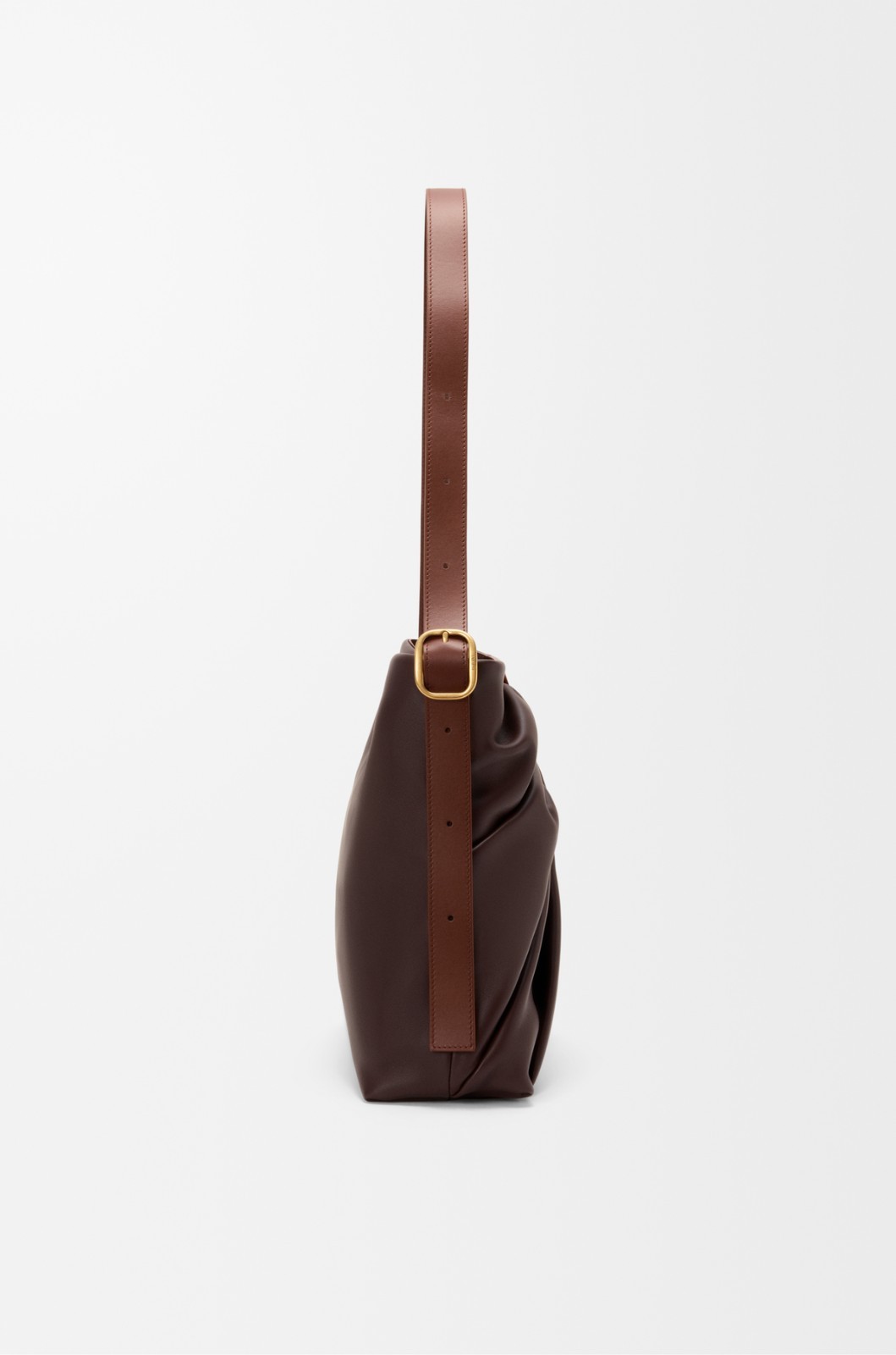 LOEWE Draped Leather Tote Bag – Dark Chestnut Edition – Mellow Nappa Lambskin