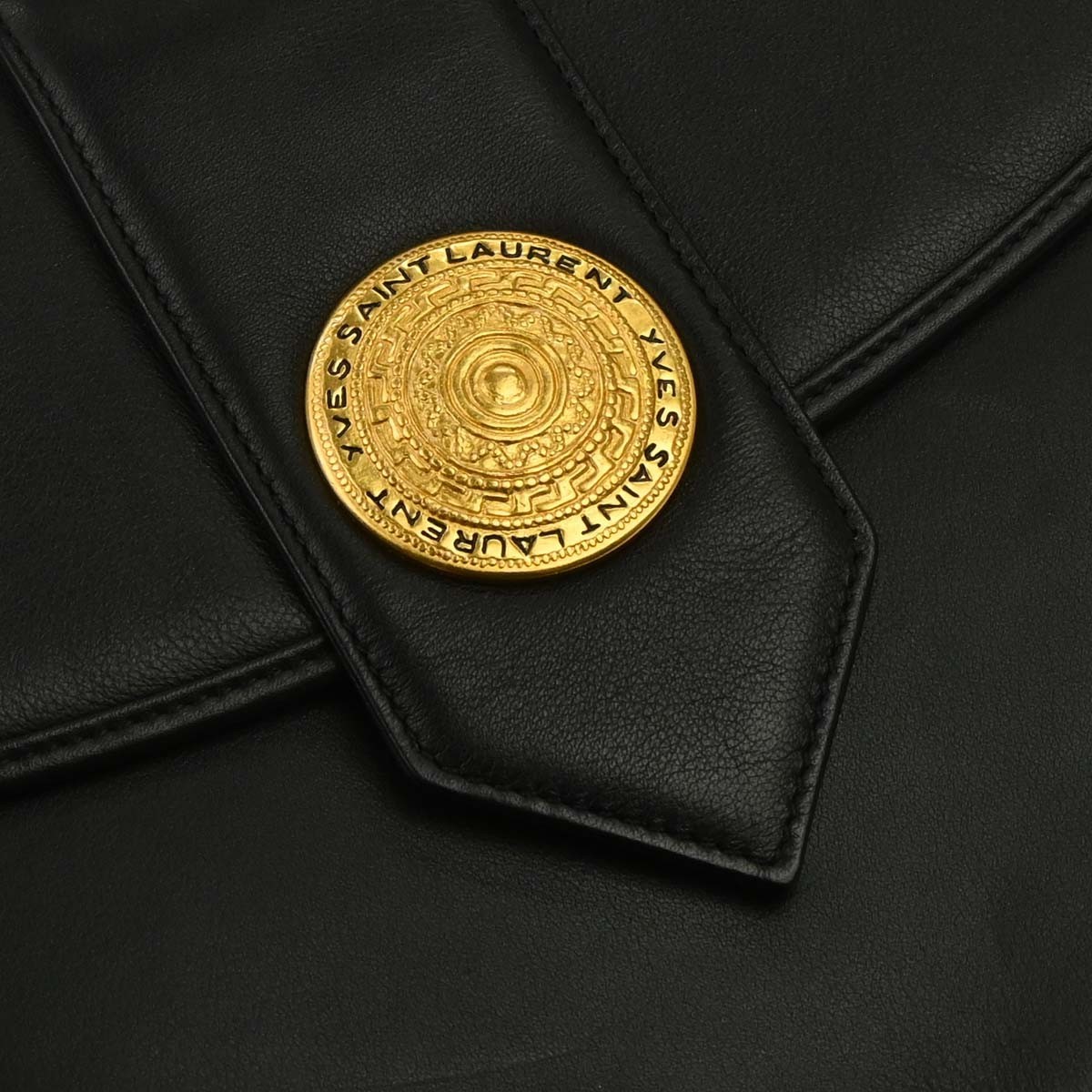 Yves Saint Laurent Black Leather Shoulder Bag 187243