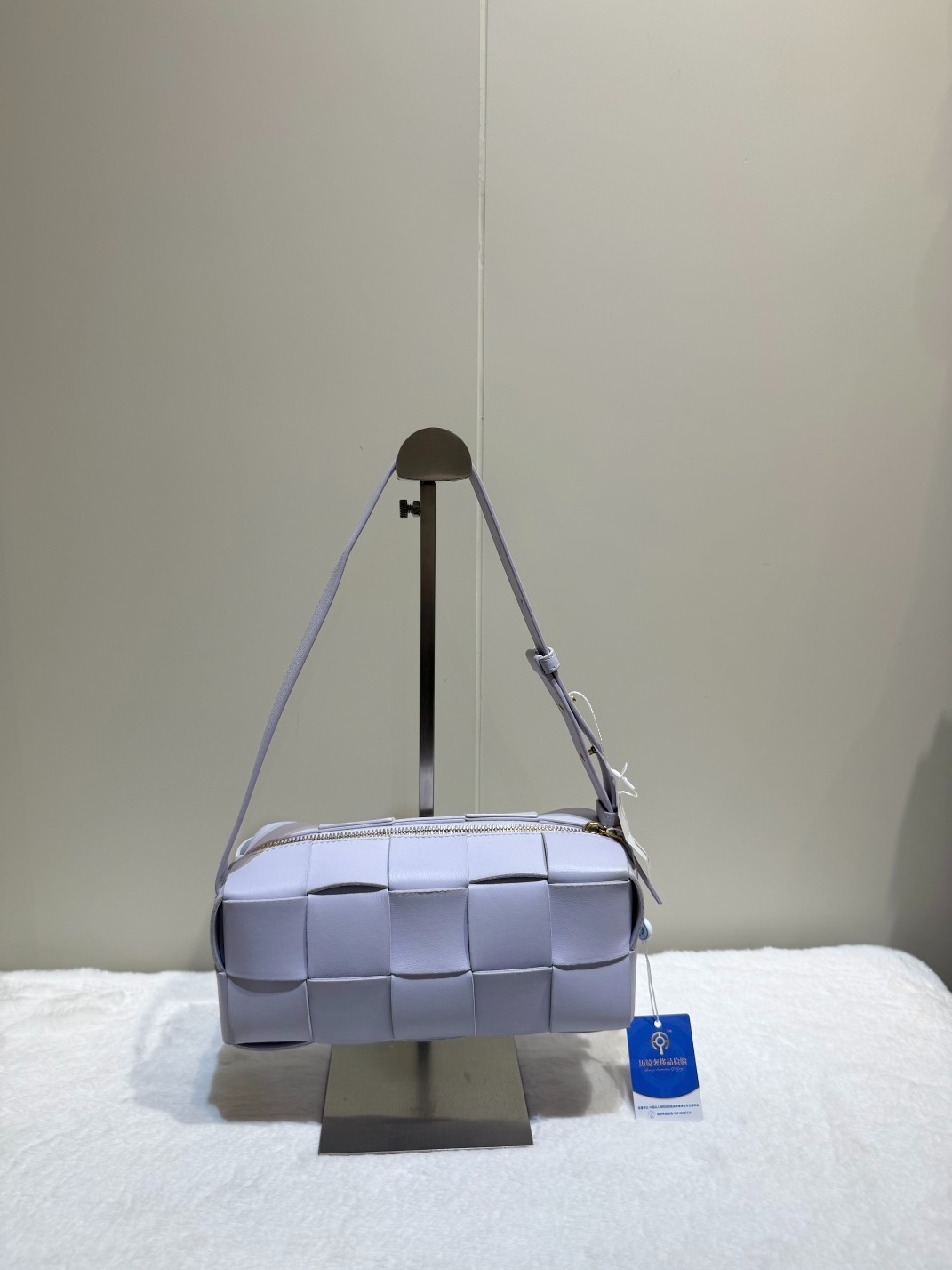 Bottega Veneta Brick Cassette lavender intrecciato underarm bag