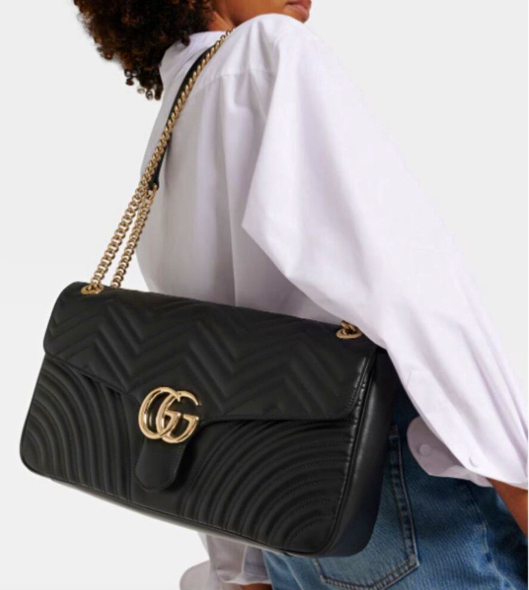 Gucci Black GG Marmont large shoulder bag SOLD OUT ONLINE $3400 MSRP