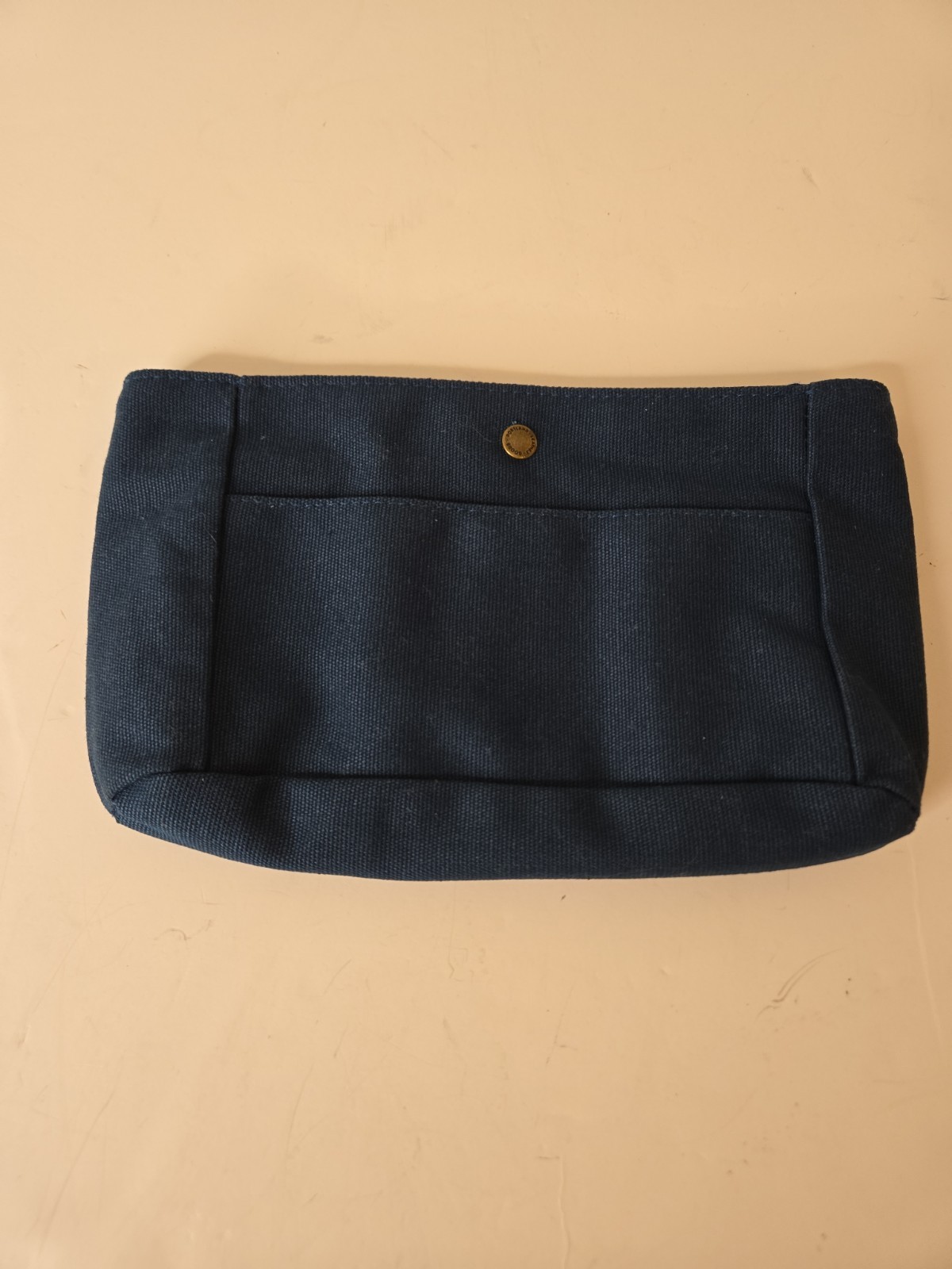 Portland Leather Goods Canvas Purse Organizer Snap Button Naples Blue