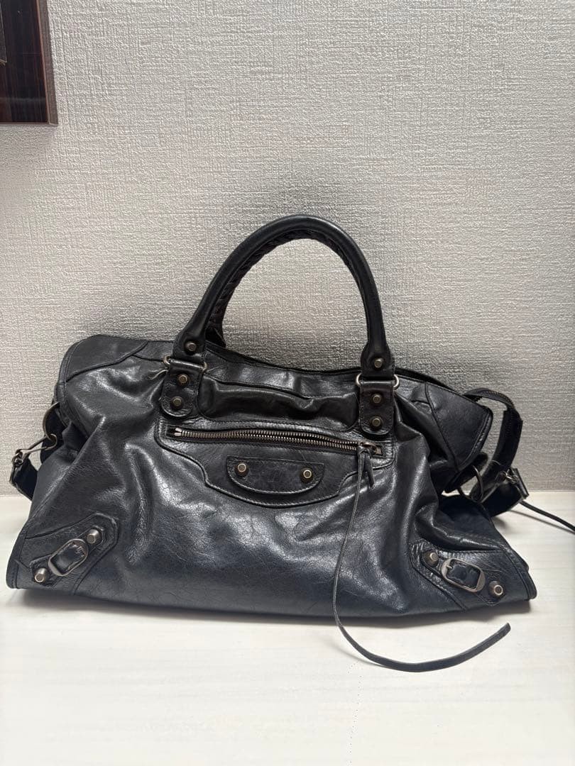 BALENCIAGA The City 2way Leather Shoulder Handbag Women’s Pre-Owned
