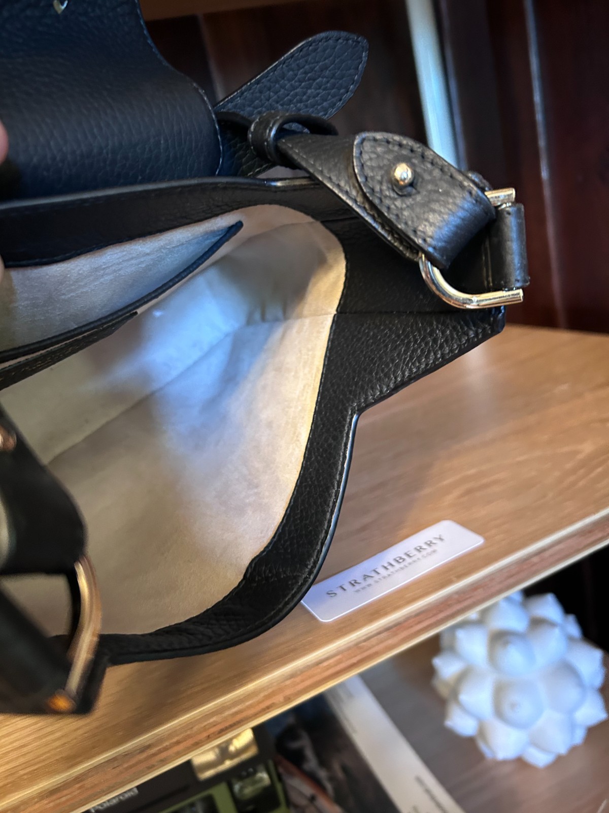 Strathberry “Multrees” convertable bag black leather. Gold hardware. No Dustbag.