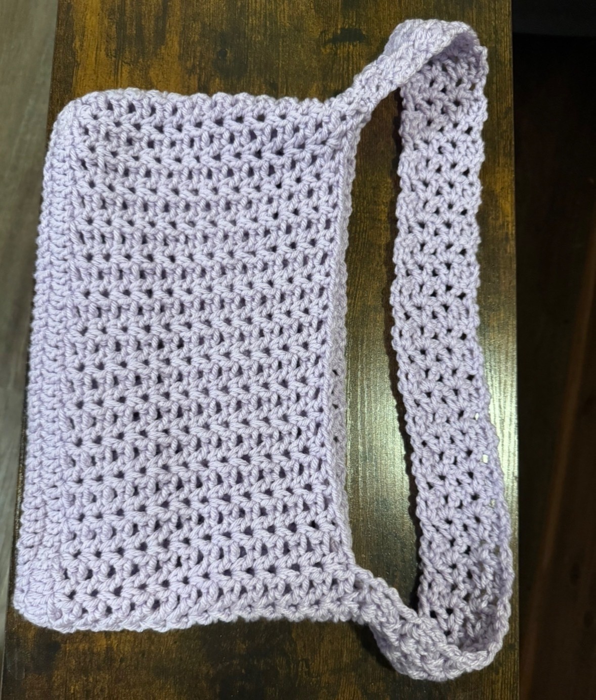 1 Crochet mesh bag made by using I Love This Yarn Brand