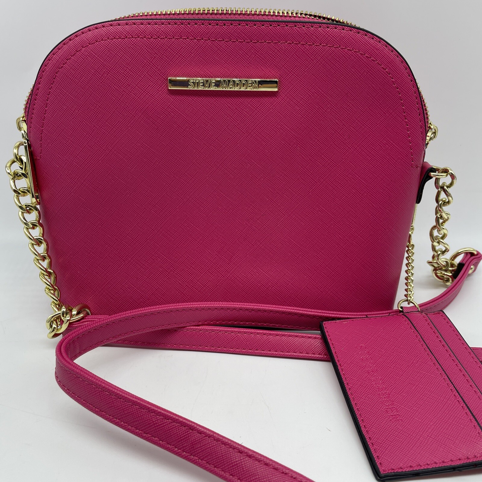 STEVE MADDEN BMAGGIE Crossbody Handbag Purse Card Holder PINK color EUC
