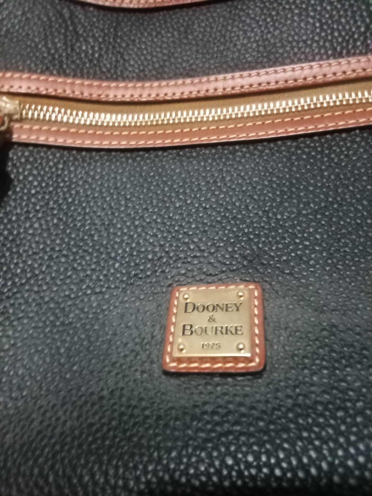 Dooney & Bourke Black And Brown Purse With Matching Wallet.