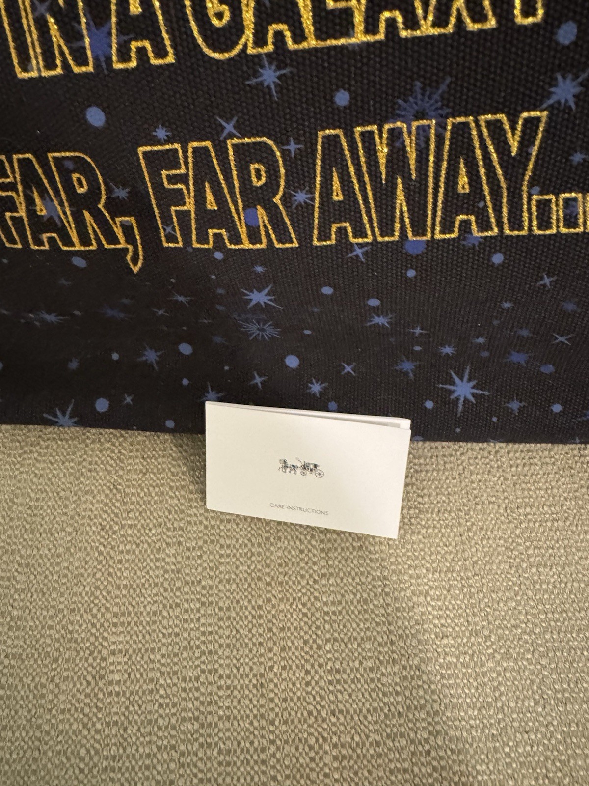 Coach X Star Wars Galaxy Starry Scroll Canvas Tote Bag