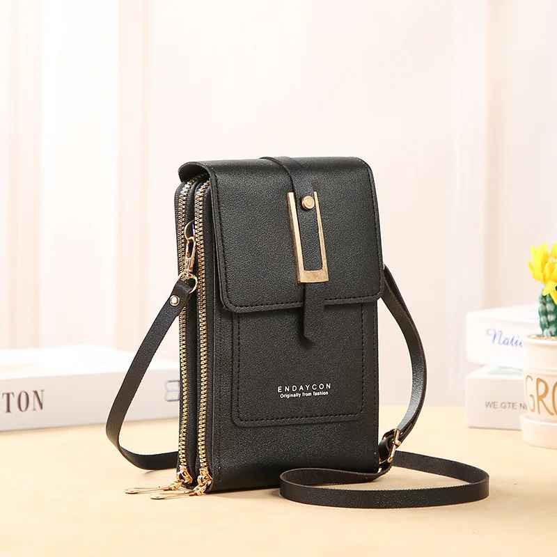 Crossbody Touch Screen Cell Phone Purse Women Leather Wallet Pouch Shoulder Bag