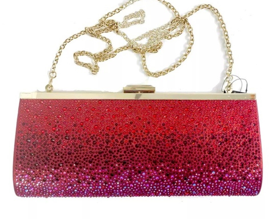 Inc Ombre Gemstone Caroline Clutch Red Pink Gold