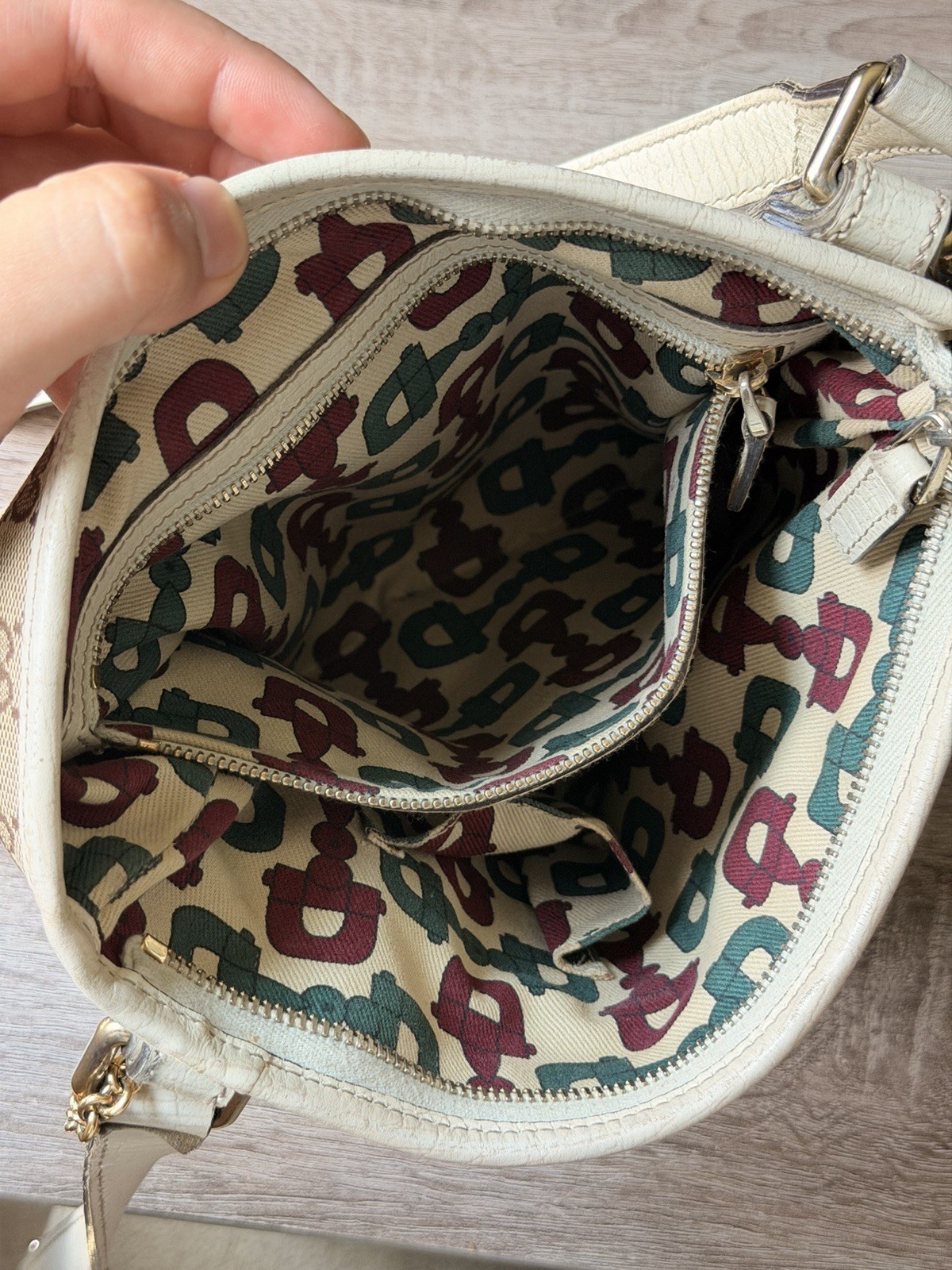 Gucci Jolicoeur GG Web Messenger Bag Beige Canvas With Dust bag