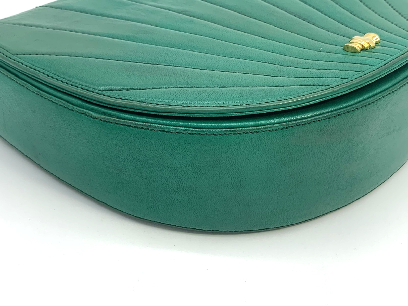 TIFFANY & CO. Vintage 2Way Lambskin Chain Shoulder Bag Tiffany Blue Authentic
