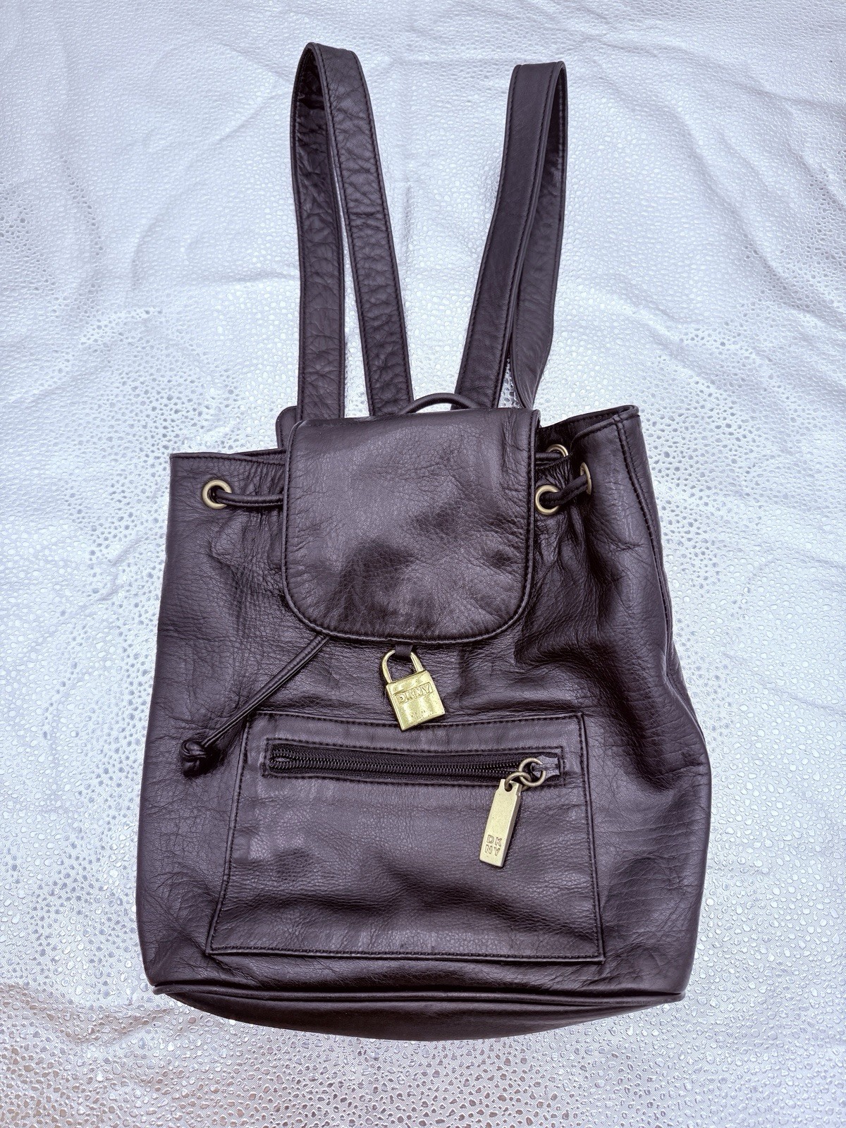 DKNY Leather Backpack Black Bag. Light Weight Perfect Size. Excellent Condition.
