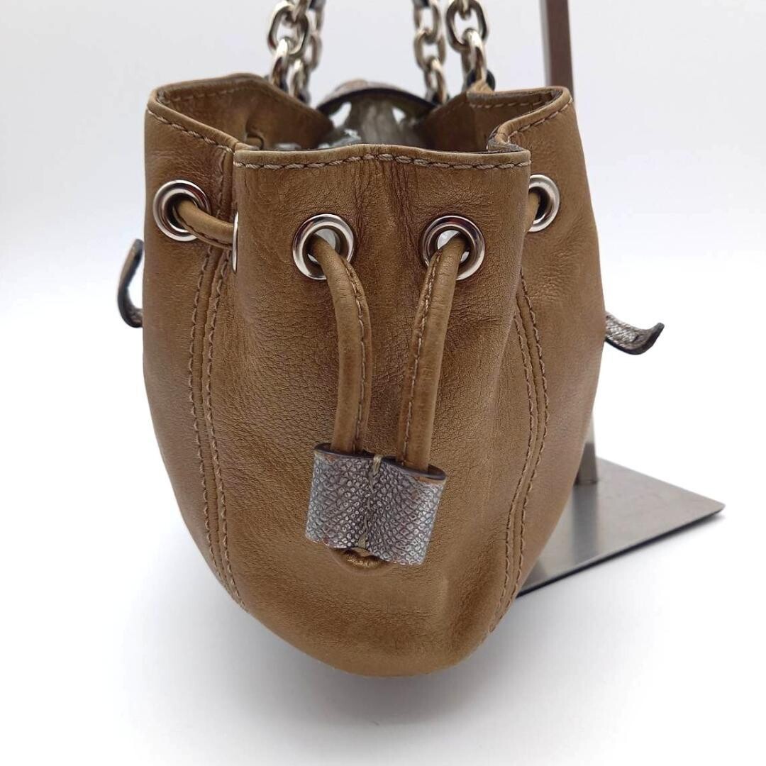 COACH Tote bag Legacy Leather Brown Turn Lock Authentic From Japan