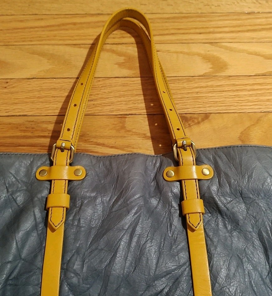 Pilcro And The Letterpress Large Gray Leather Tote From Anthropology