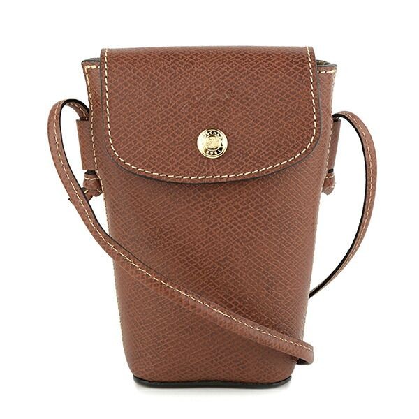 LONGCHAMP Épure S Smartphone case Brown Leather H6.7xW4.4xD2.2 Inch