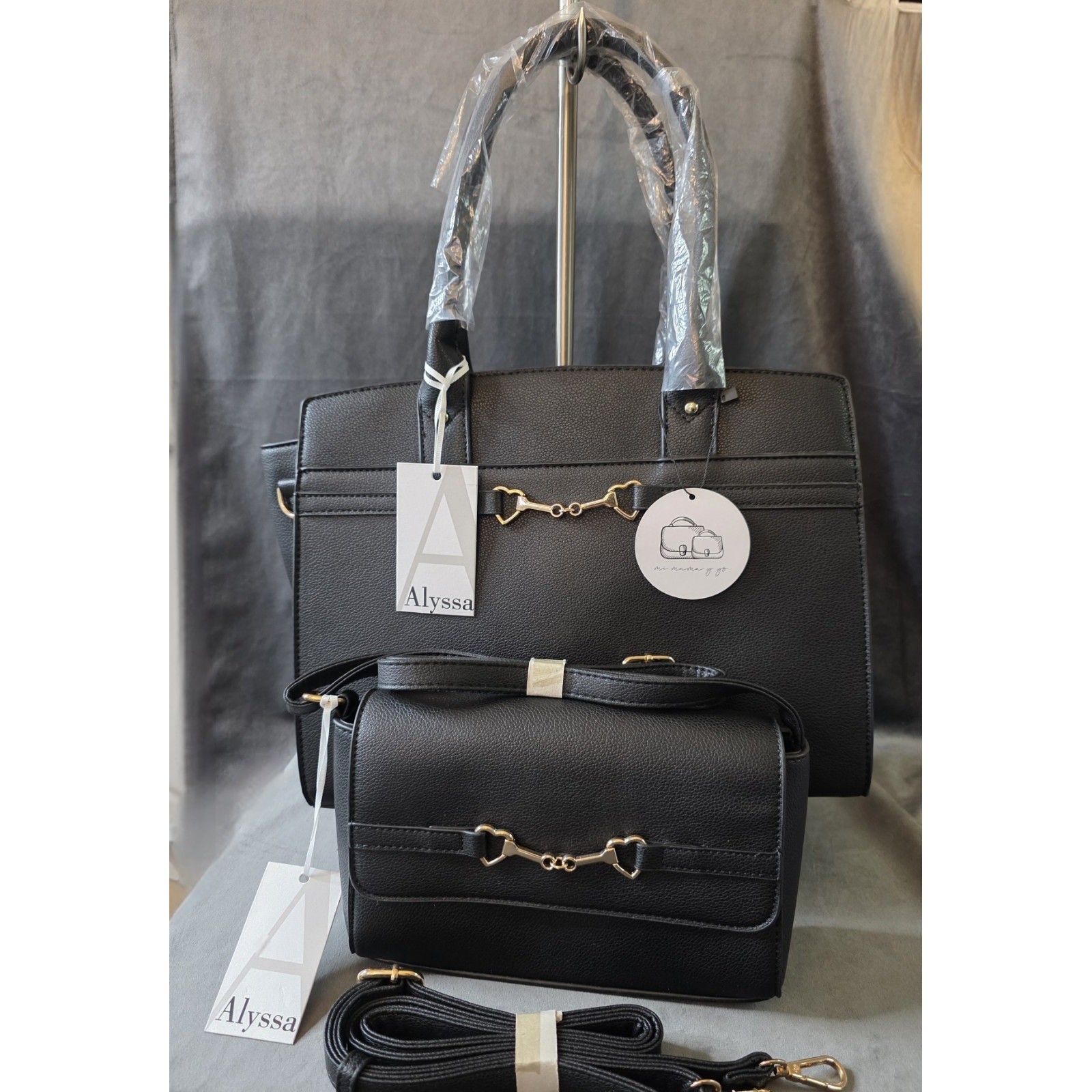 Alyssa mommy & me Matching Design Crossbody or Hand Bag Black Women’s