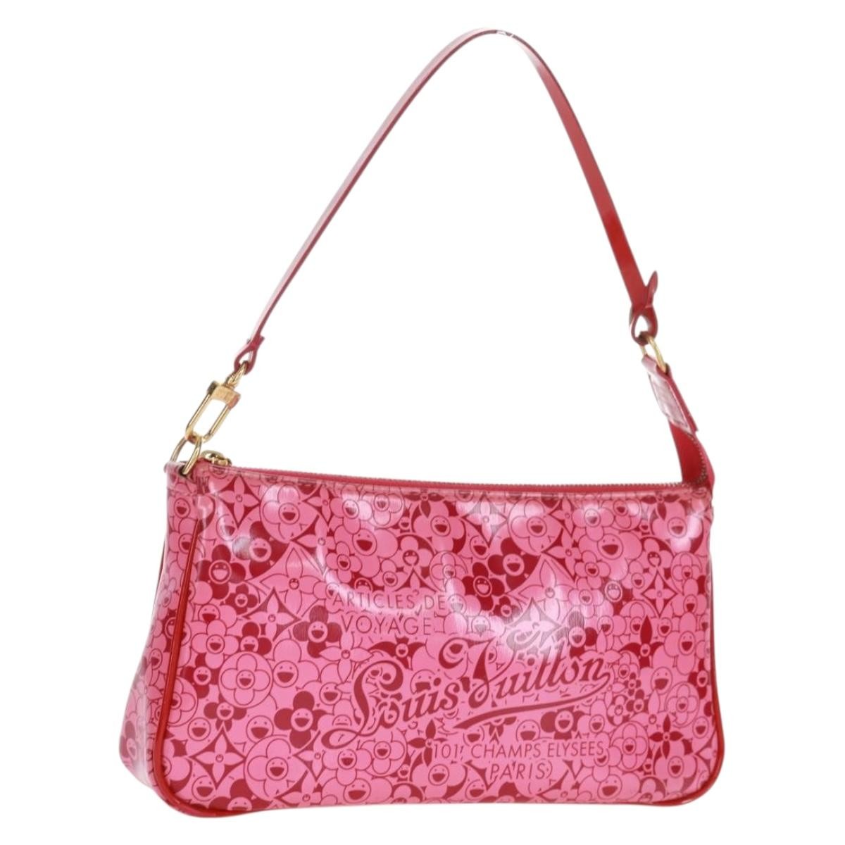 LOUIS VUITTON Cosmic Blossom Pochette Accessoires Pouch Pink M93166 Auth 170877V