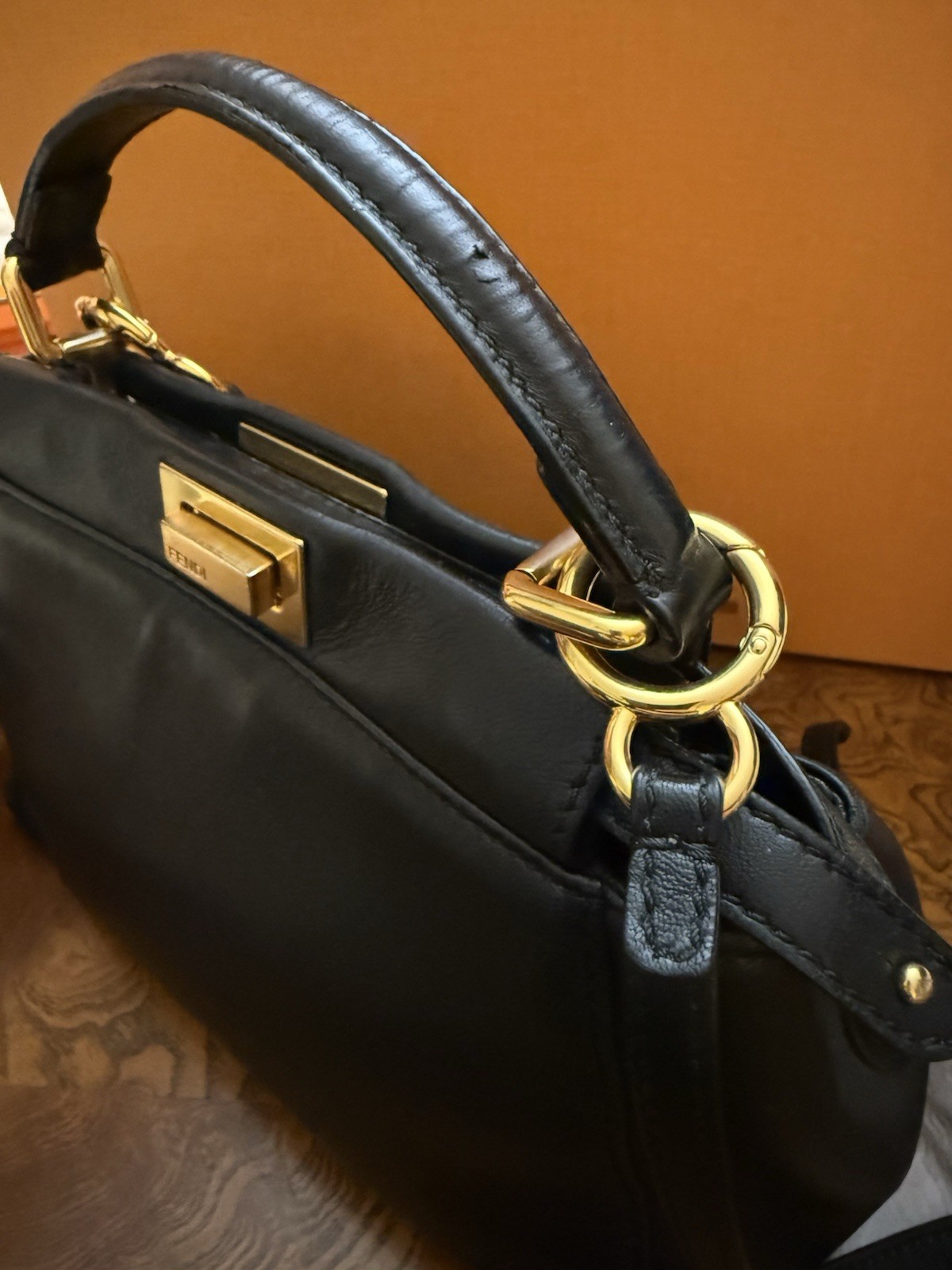 FENDI Peekaboo Nano 2WAY bag black
