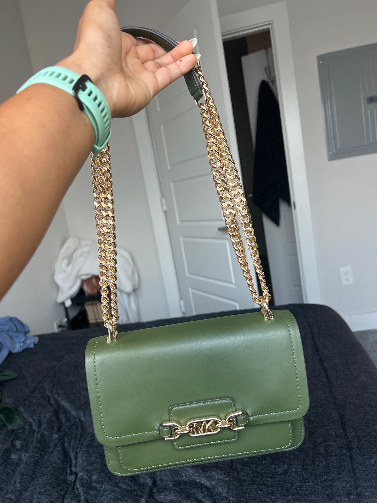 Green/Gold Michael Kors Crossbody/Shoulder bag- Barely Used -$150 OBO