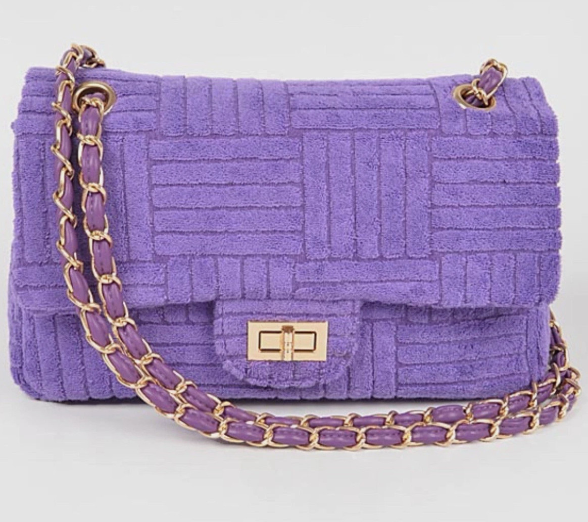 Ube Color Cotton Fabric Microfiber Sweet Purple Bag