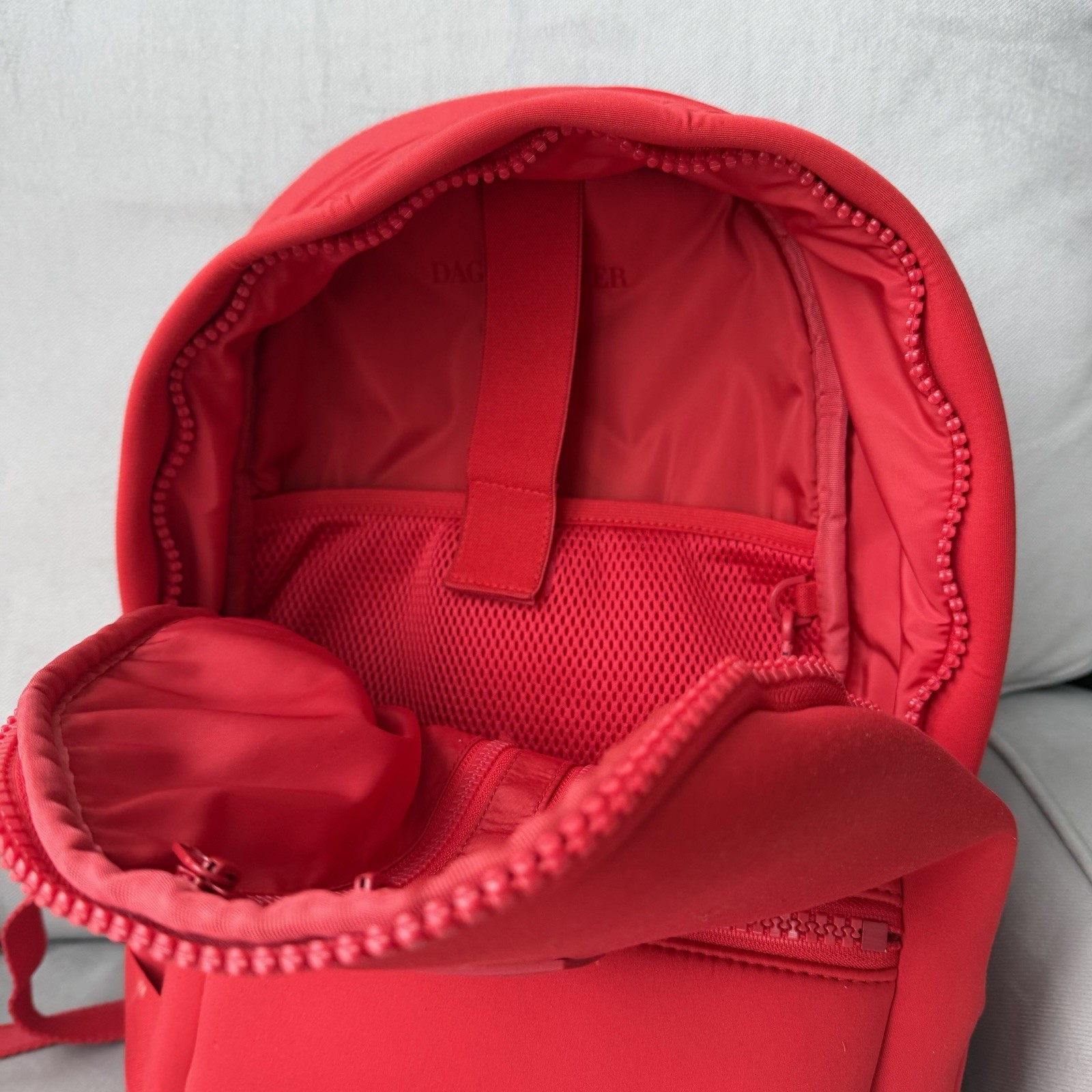 Dagne Dover Medium Dakota Neoprene Backpack Red