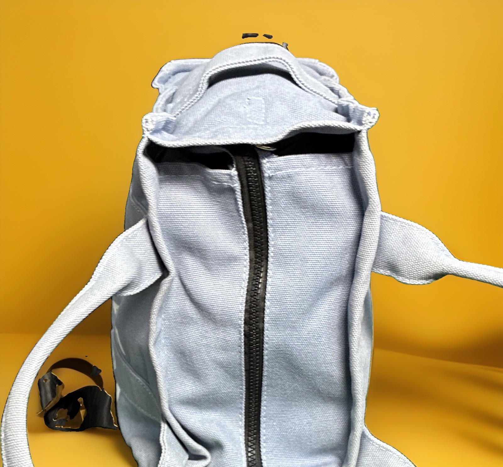 The Tote Bag Light Blue Canvas Mini Tote Crossbody Shoulder Bag Detachable Strap