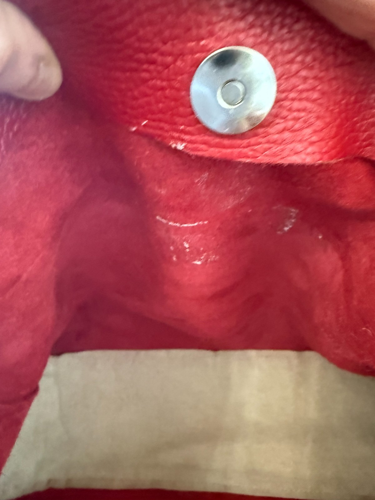 Leather Pebbled Red Maurizio Taiuti Large Market Tote