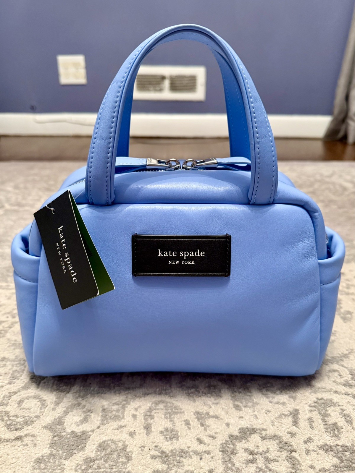 Kate Spade Puffed Satchel/Crossbody- Astral Blu – Smooth Leather – NWT- $378