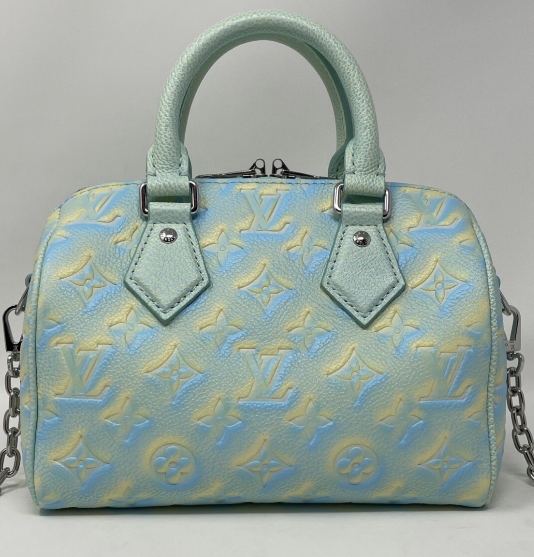 Louis Vuitton Speedy Bandouliere 20 Stardust Collection Green Rare 🦄