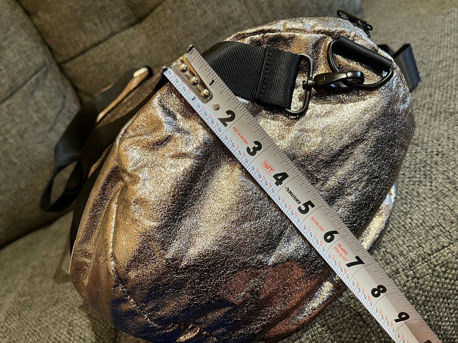 TwelveNYC Exclusive Can’t Stop Won’t Stop Metallic Duffel Bag + Zip Pouch