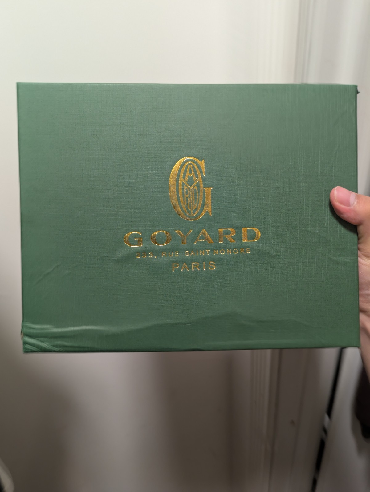 Goyard Goyardine Crossbody Flap Pouch Black/White Silver Hardware w/ Box