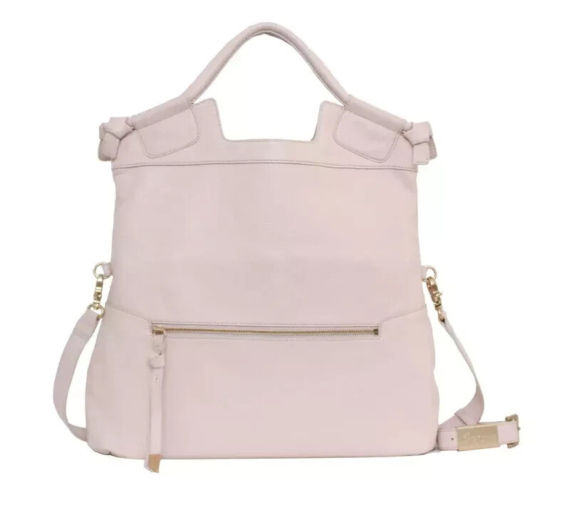 Foley + Corinna Mid City Leather Tote Pastel Pink Satchel Purse HandBag NEW $398