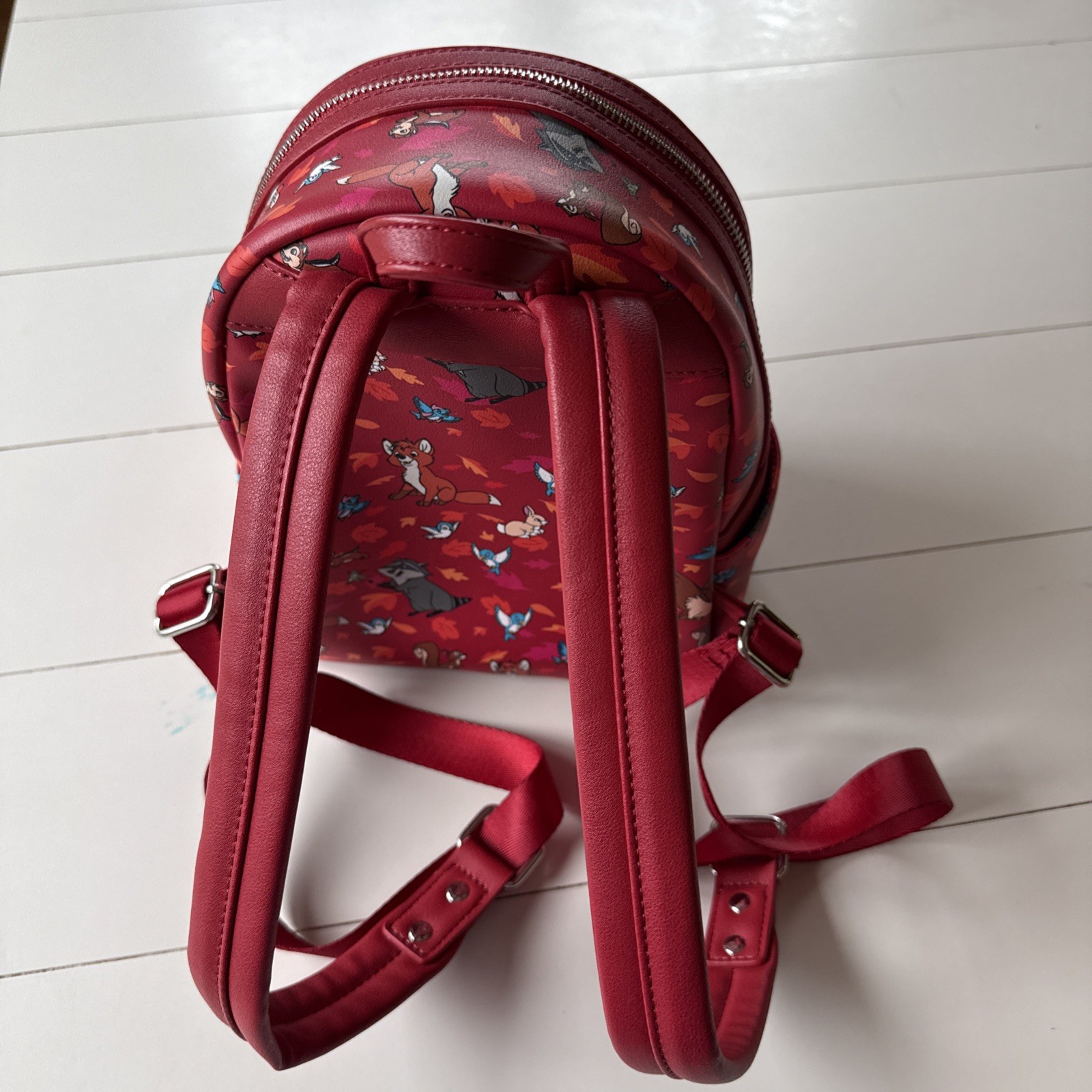 Disney Parks Loungefly Forest Woodland Critters Backpack, Red, See description