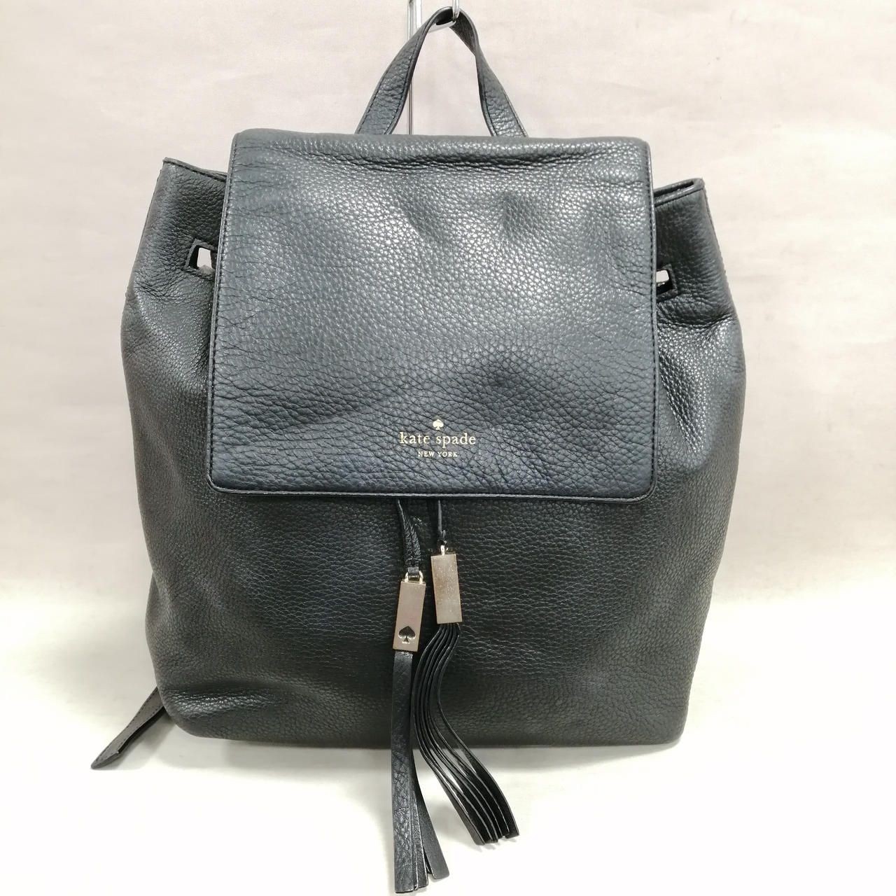 KATESPADE Leather Backpack WKRU3317 Black Used