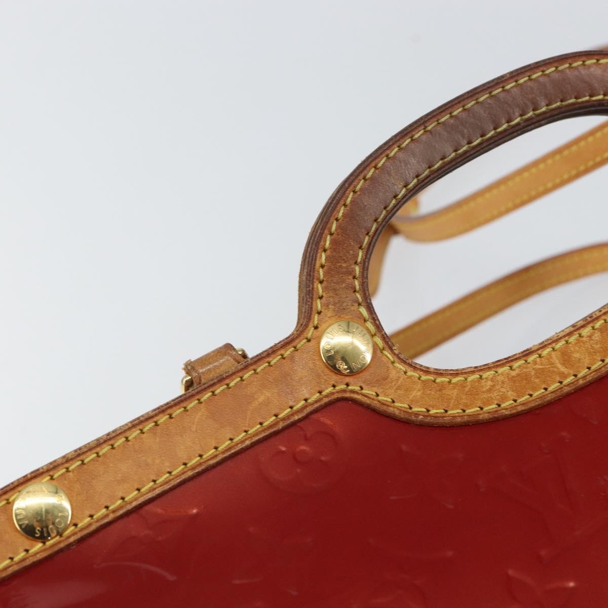LOUIS VUITTON Vernis Roxbury Drive Bag 2way Pomme D’amour M91987 LV Auth 162085