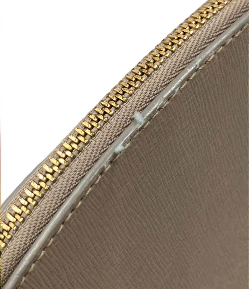 Furla Women s Greige Pouch Semi Circle Zip Gold Hardware 19.5cm EUC