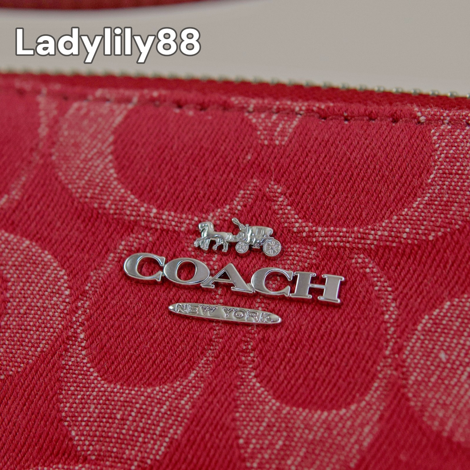 NWT Coach CCZ48 Nolita 19 In Signature Denim Vachetta /Smooth Leather