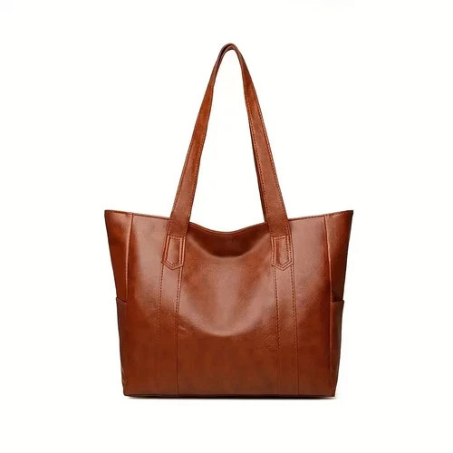 Women Extra Large Casual Tote Bag PU Leather Shoulder Shopping Handbag Vintage