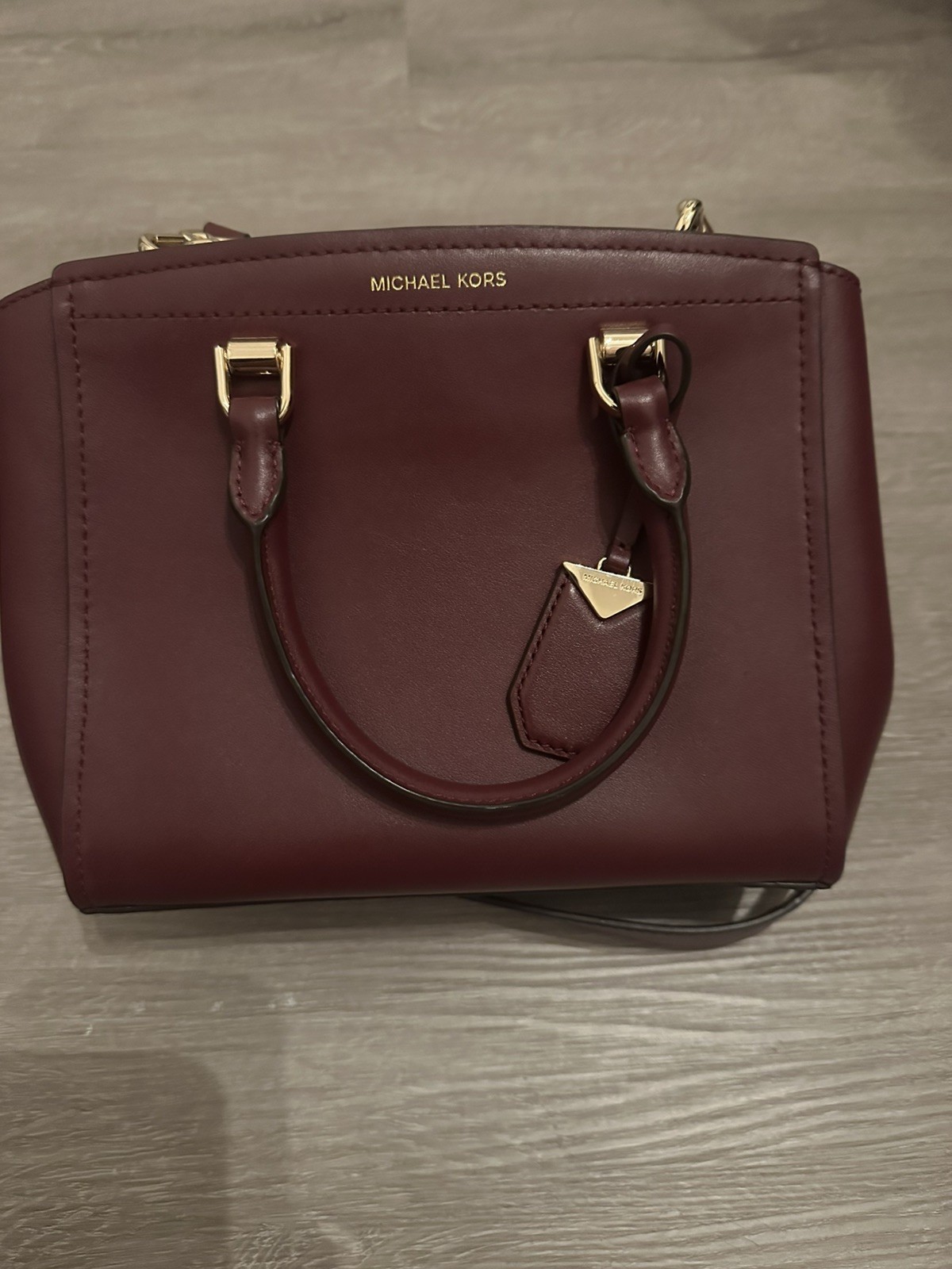 Michael Kors Large Benning Satchel – Burgandy/Maroon