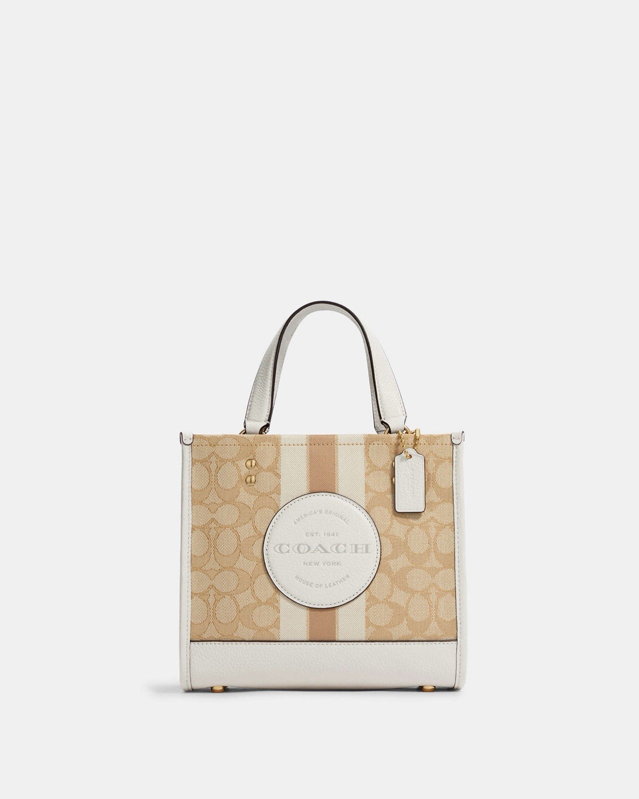 Coach C8417 Handbag Shoulder Bag White Khaki one item only From JAPAN New item