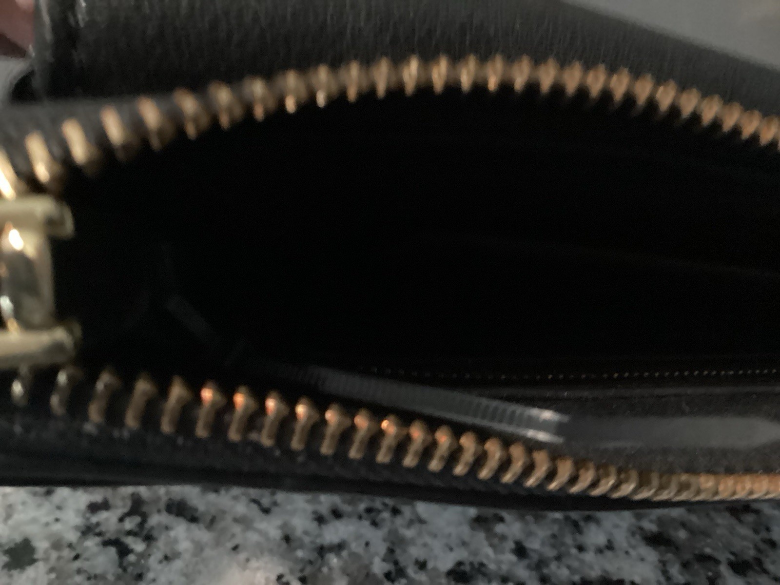 Coach Women’s Black Solid Wristlet Zip Clutch Gold Hardware Lined Inner Pockets