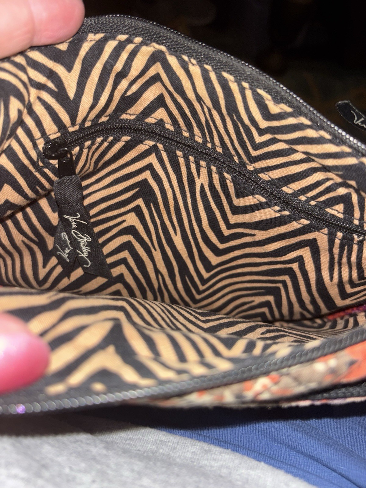 Vera Bradley Lizzy Crossbody Purse Rosewood Floral Print Shoulder Bag VB178