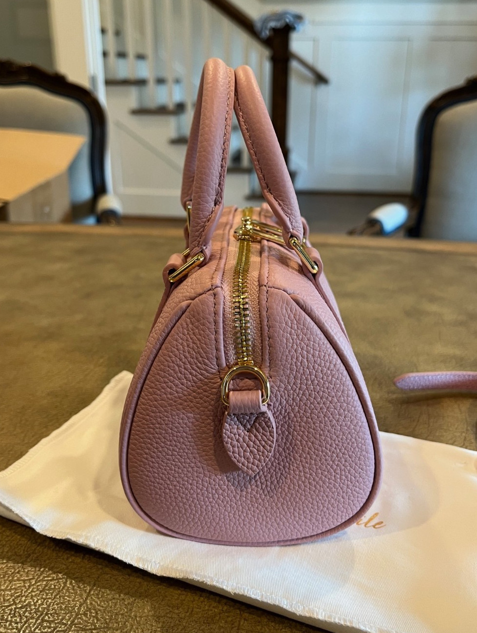 Dress Up Your Purse DUYP Nano Boston Bag and Mini M zip pouch – Dusty Pink New