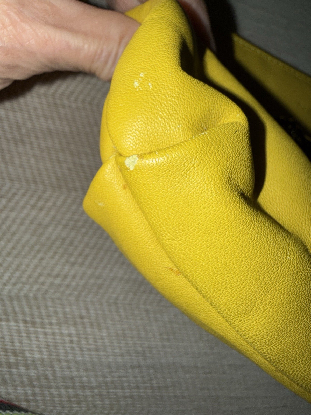NANNINI LEATHER SMALL HABD SHOULDER BAG YELLOW MADE IN ITALY NEW
