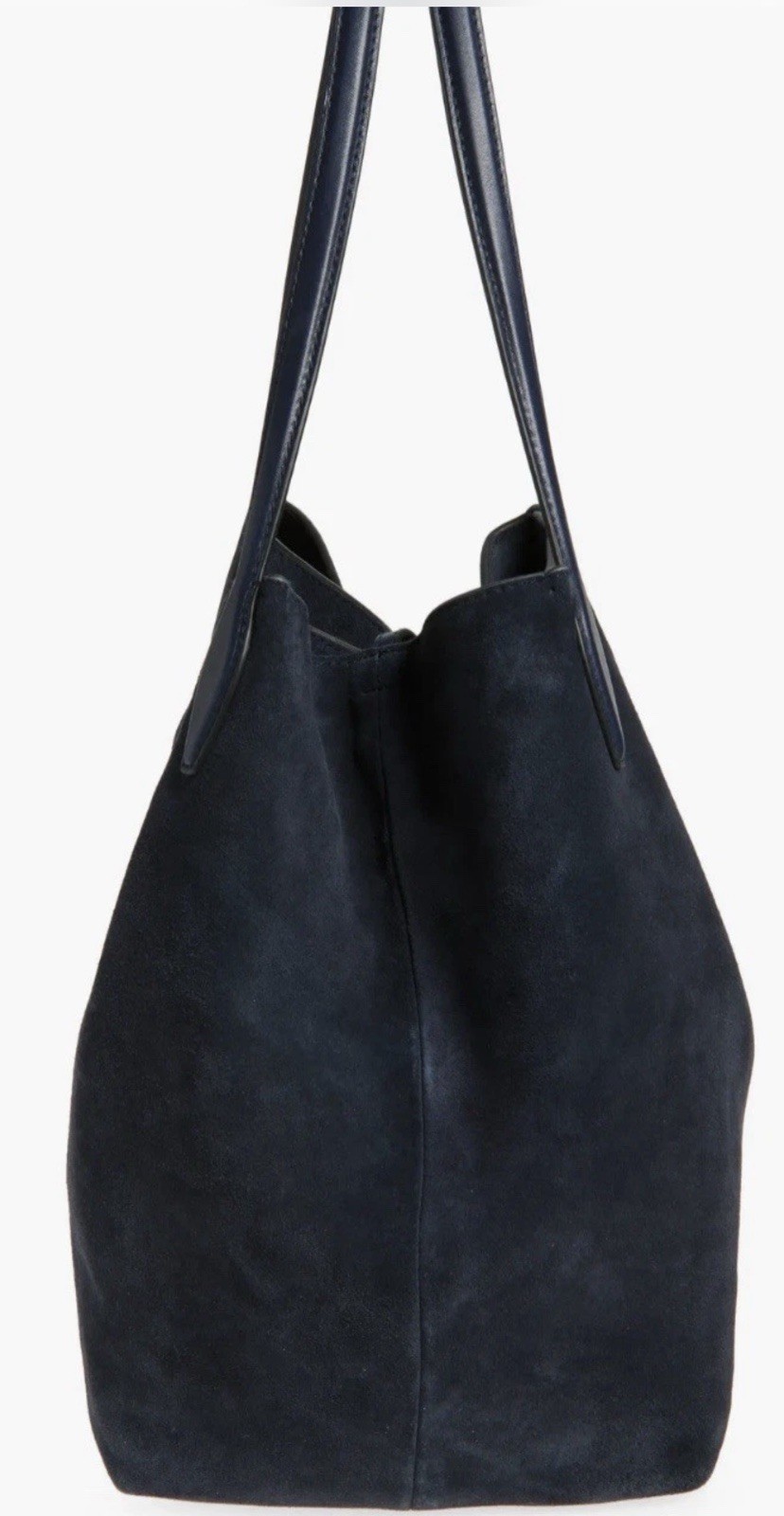 Madewell The Suede Shopper Tote Deep Indigo Blue